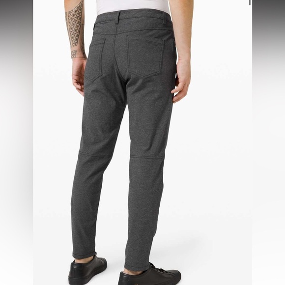 Lululemon Men’s ABC Pant Slim Tech Canvas Heathered Black 28 - Picture 3 of 9